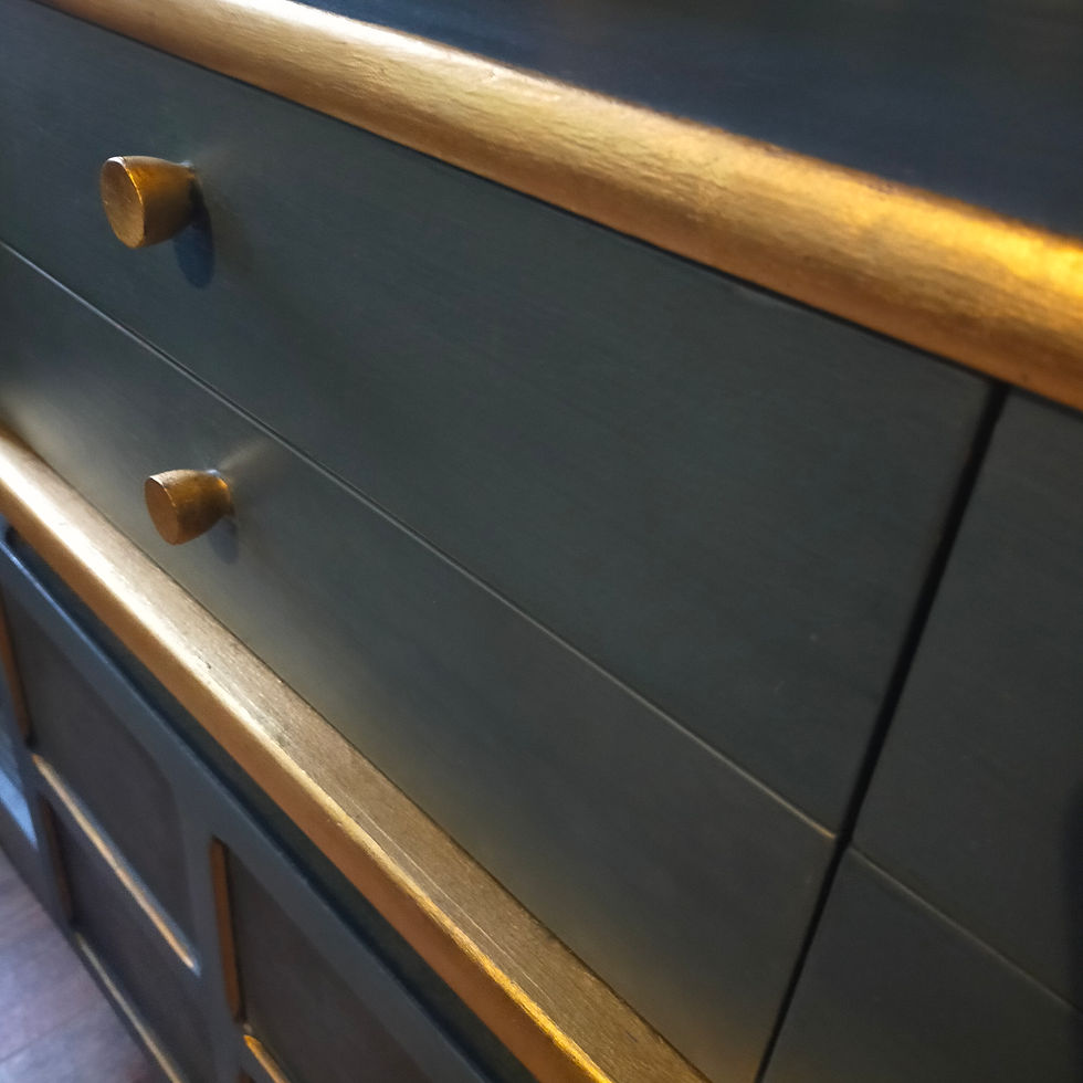 Thumbnail: Stylish Retro Danish Nathan Sideboard + Extra 2 Cabinets— Dark Blue / Teal
