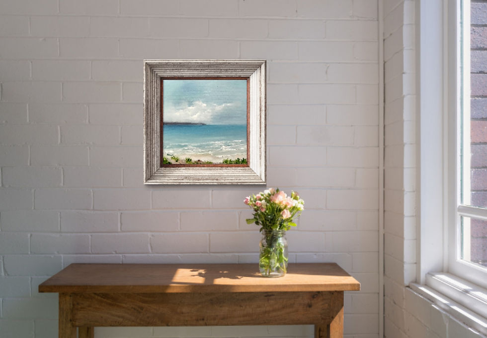Thumbnail: Beautiful sea water and sky in a Beach seascape painting