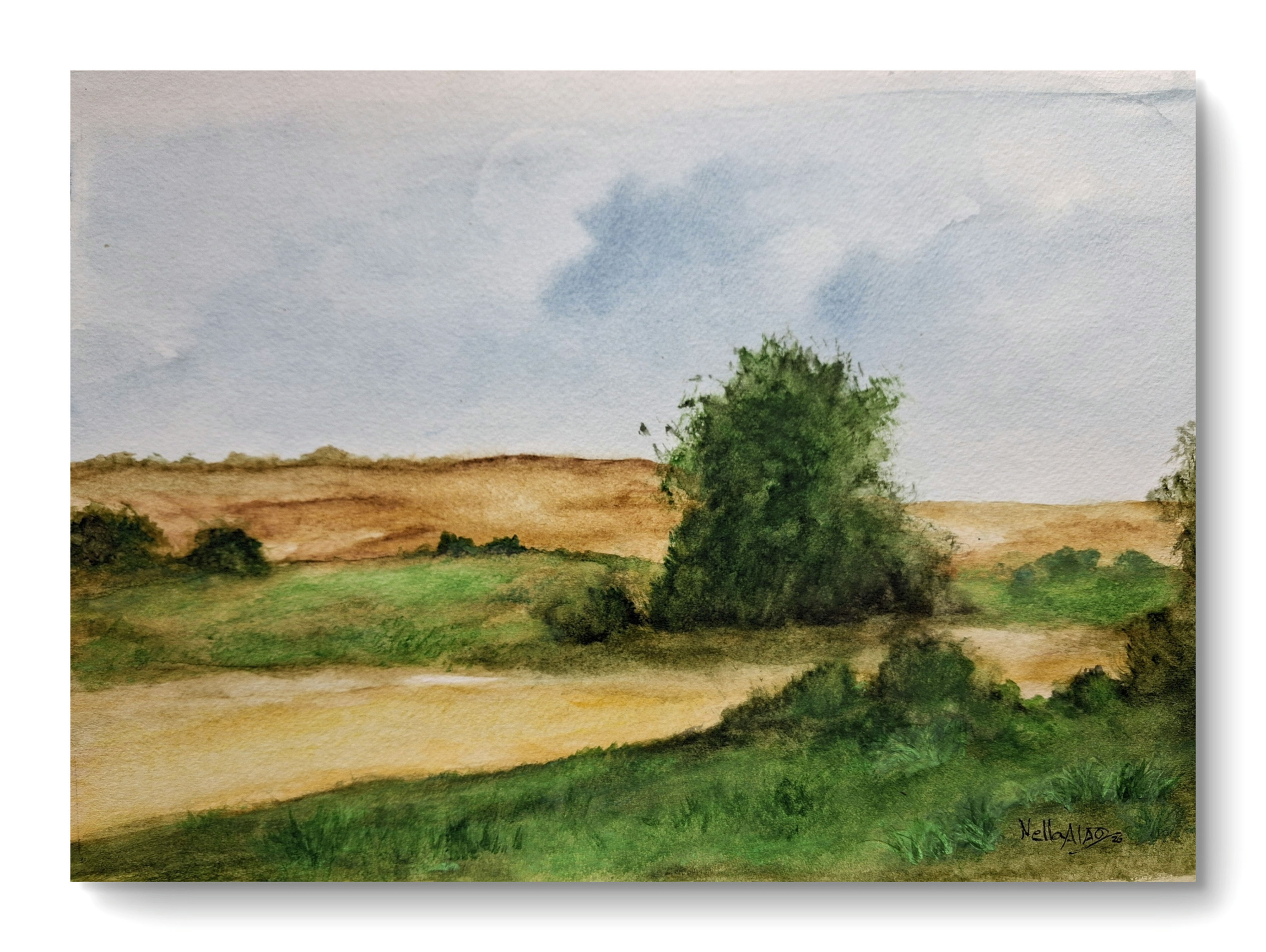 Into the New Forest, Watercolour painting