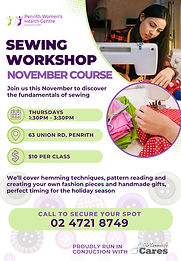 Sewing Workshop Flyer