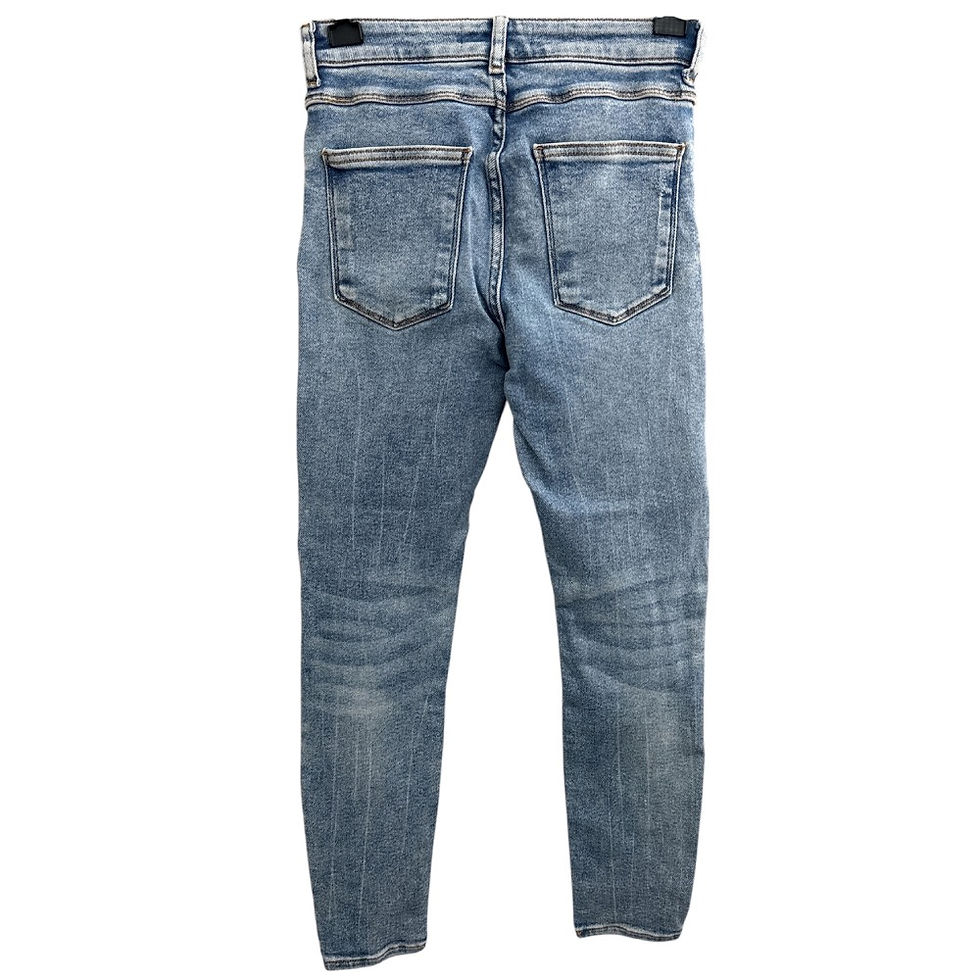 Miniatura: Calça Jeans Cintura Alta com Desfiado da Zara - Tam 34/36