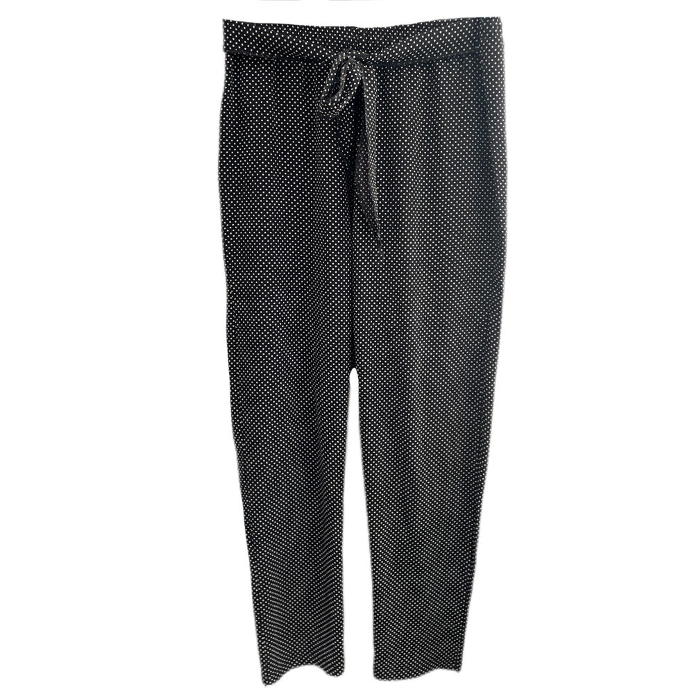 Calça de Tecido Fino Poá Cintura Alta da Atelier Bruht - Tam P