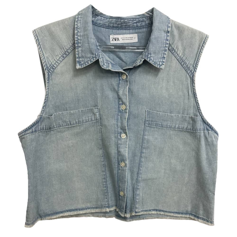 Blusa Regata Jeans da Zara - Tam M