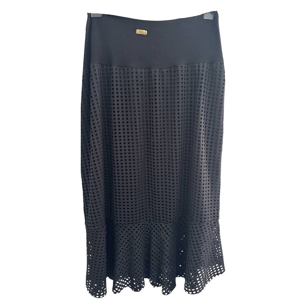 Miniatura: Saia Midi Laise Preta da Dona Miroka - Tam GG