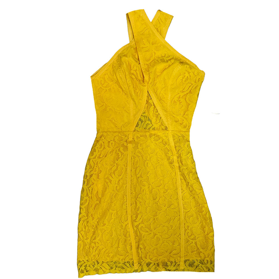 Miniatura: Vestido Rendado Amarelo da Alphorria A.Cult - Tamanho P
