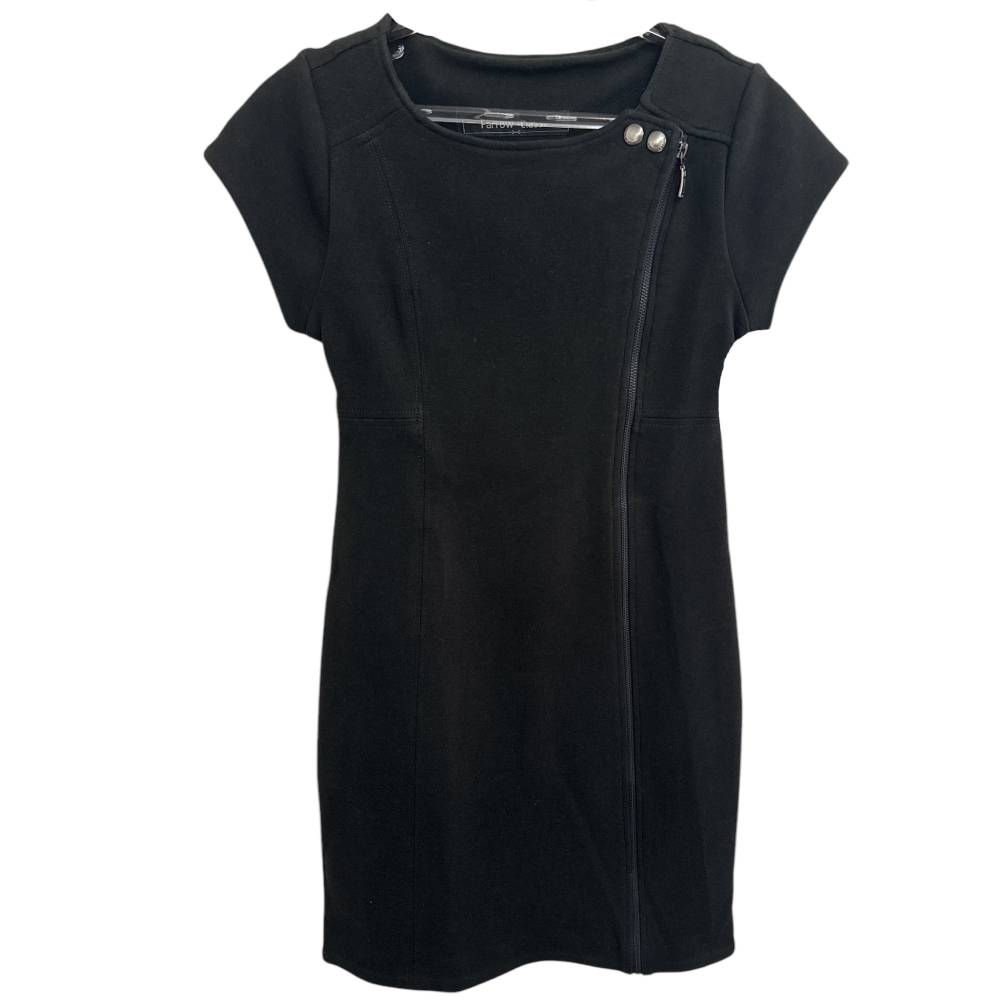 Vestido de Algodão Preto com Zíper da Farrow Classic - Tam M