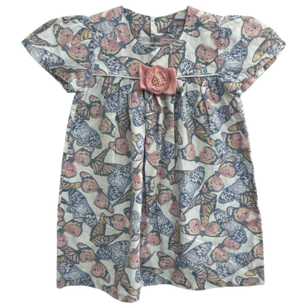 Vestido Estampado Borboletas da Petit Chuá - Tam 3