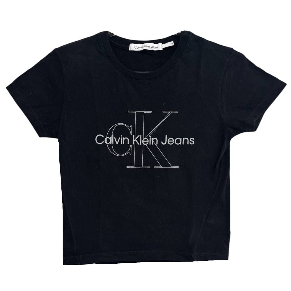 Camiseta Preta Infantil da Calvin Klein - Tam 10