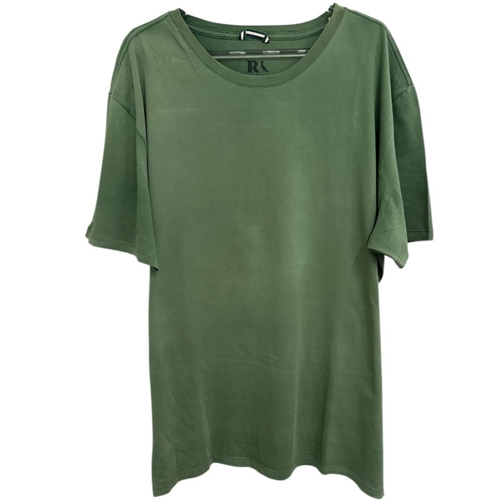 Camiseta  Algodão Pima Verde Lisa da Reserva - Tam GG