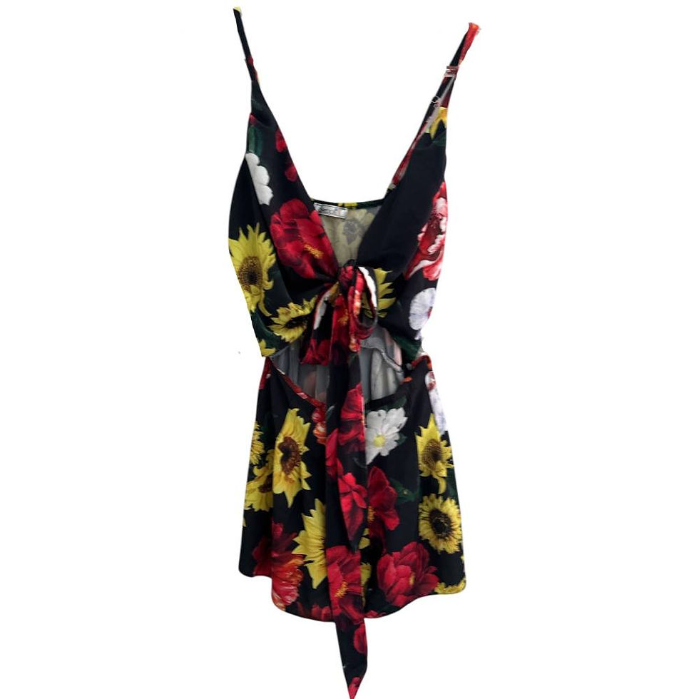 Miniatura: Blusa Estampada Floral Nó Decote da Limelight Jeans - Tam P