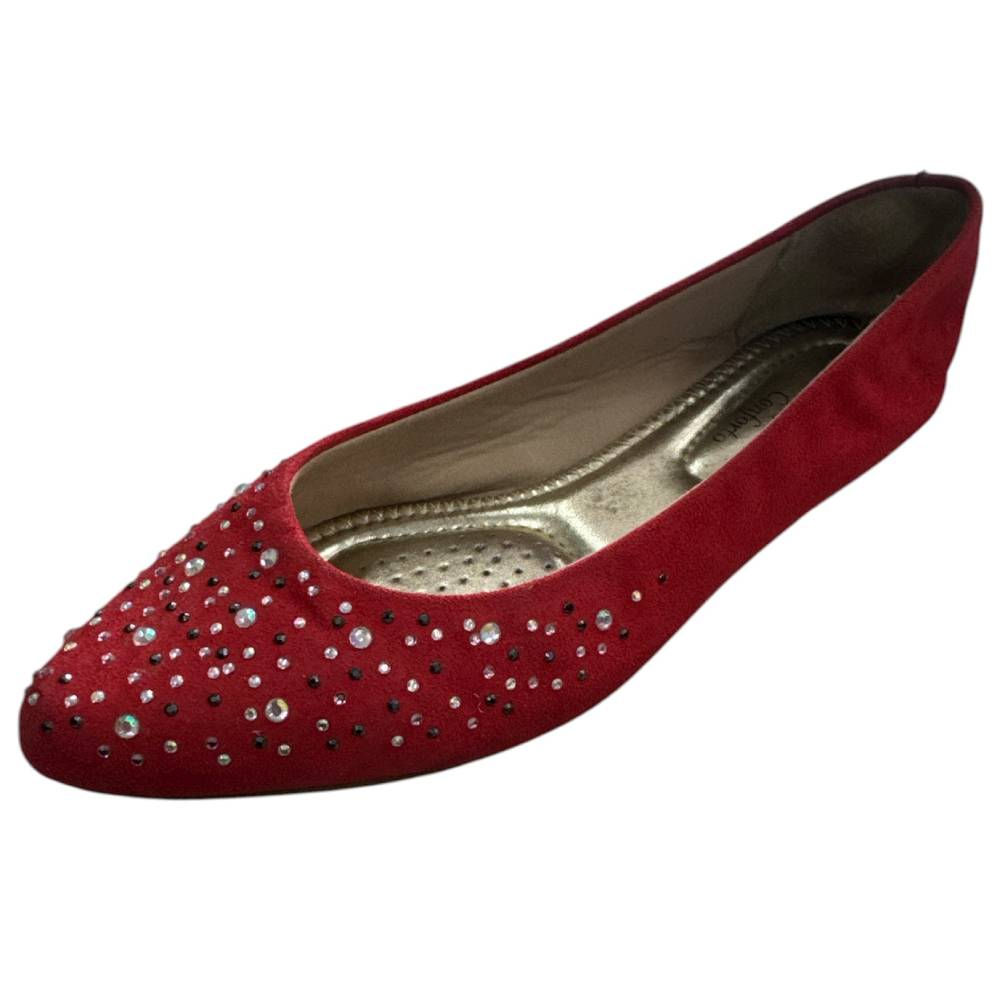 Sapatilho Vermelha com Aplicações da Beira Rio - Tam 39