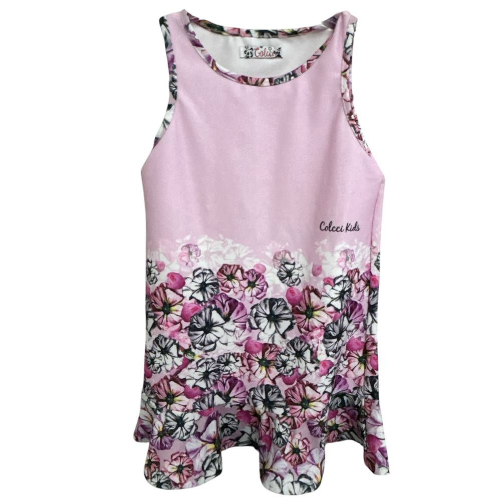 Vestido Estampado Rosa da Colcci Kids - Tam 5 - 6