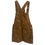 Miniatura: Vestido Jardineira Aveludado Marrom Flores da GAP - Tam 5