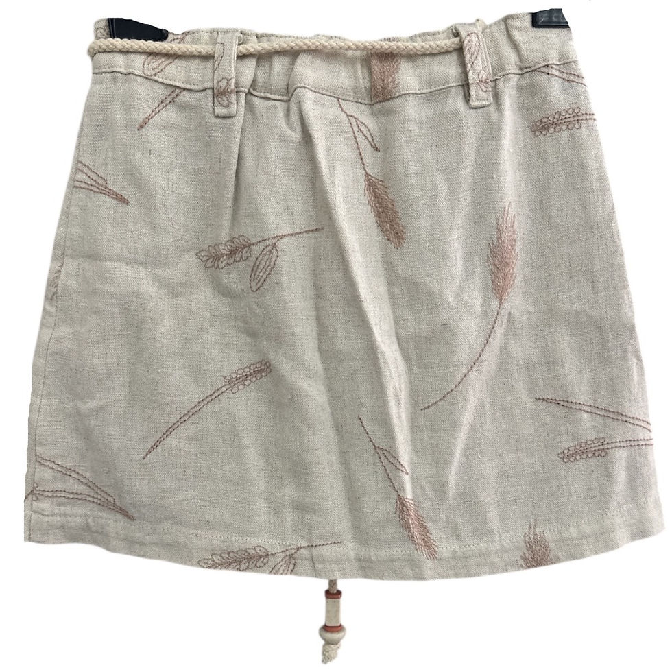 Miniatura: Saia Infantil de Linho com Forro da Paola Da Vinci - Tam 6