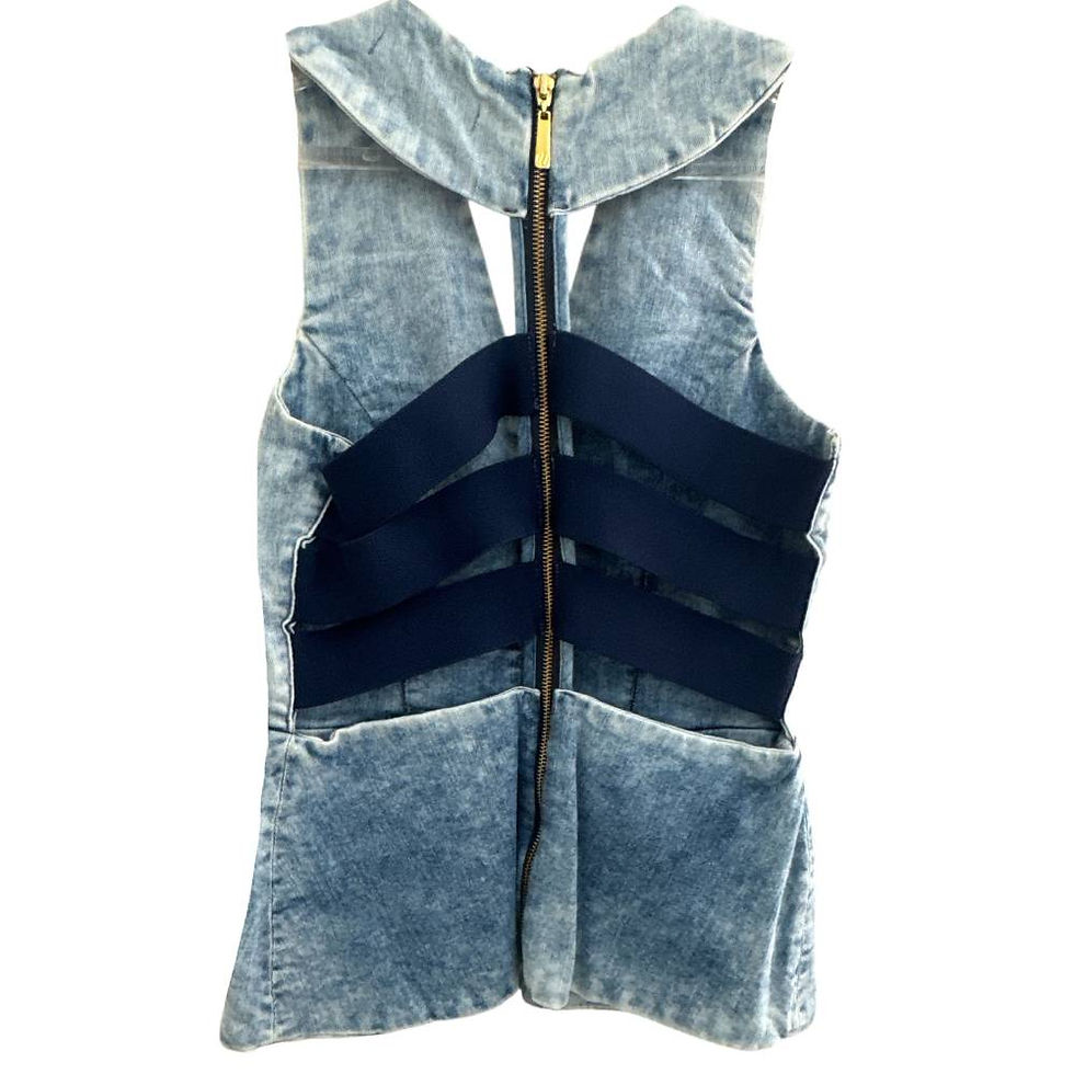 Miniatura: Blusa Jeans Elástico nas Costas da Lança Perfume - Tam 36