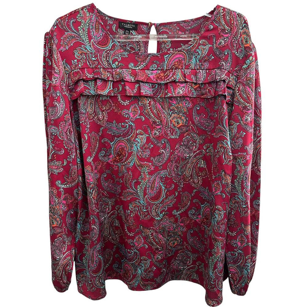 Miniatura: Blusa Manga Longa Estampada da Talbots - Tam G