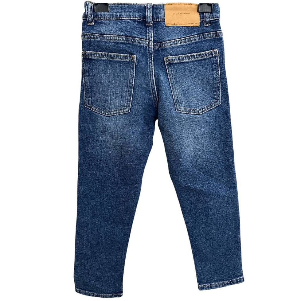 Miniatura: Calça Infantil Jeans Azul Elástico da Zara - Tam 7
