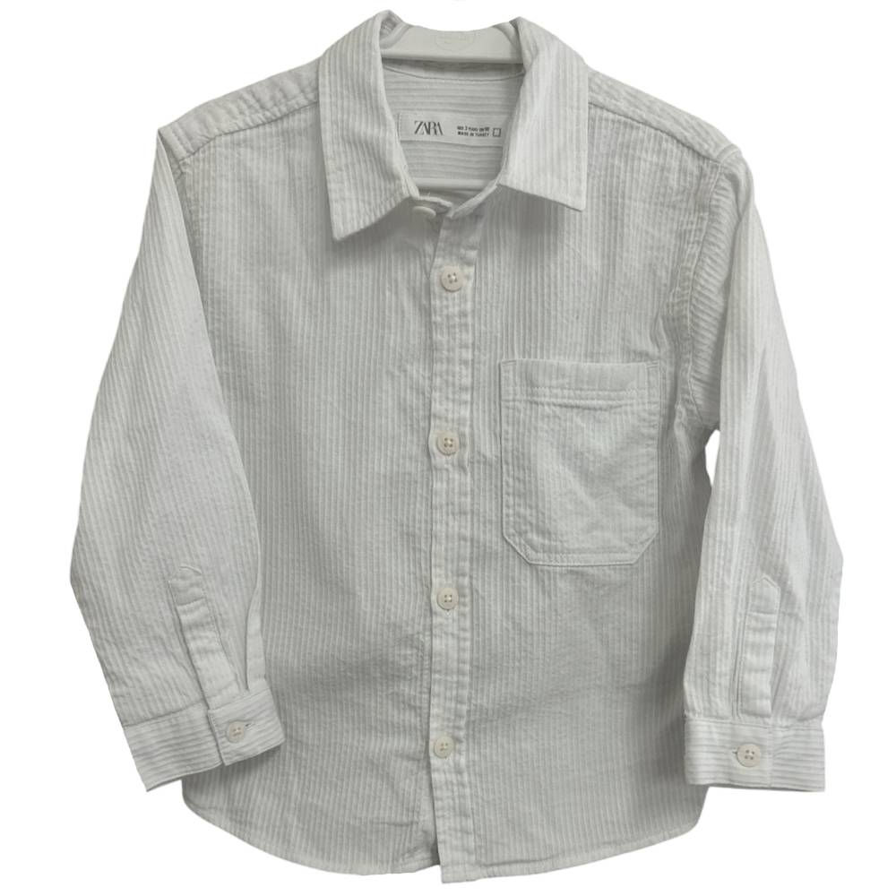 Camisa de Algodão Branca da Zara - Tam 3