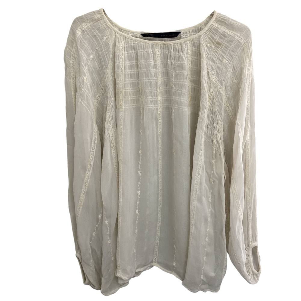 Blusa Bata Bege da Zara - Tam P