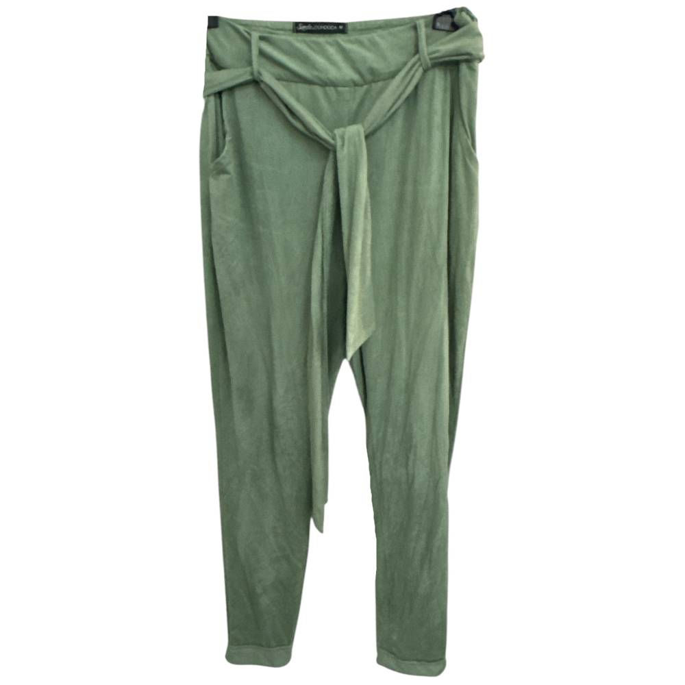 Calça de Suede Verde da Santa Dondoca - Tam P/M