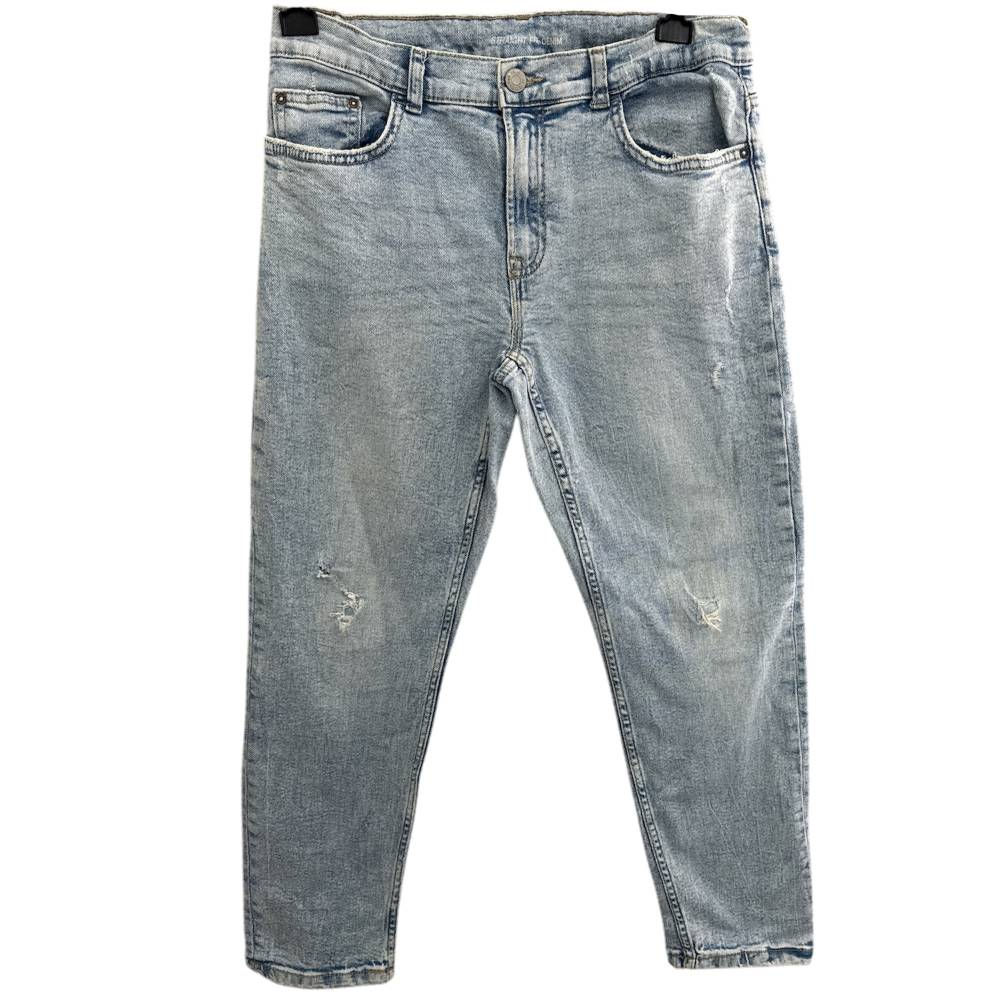 Calça Juvenil Jeans Desfiados Joelho da Zara - Tam 13 - 14