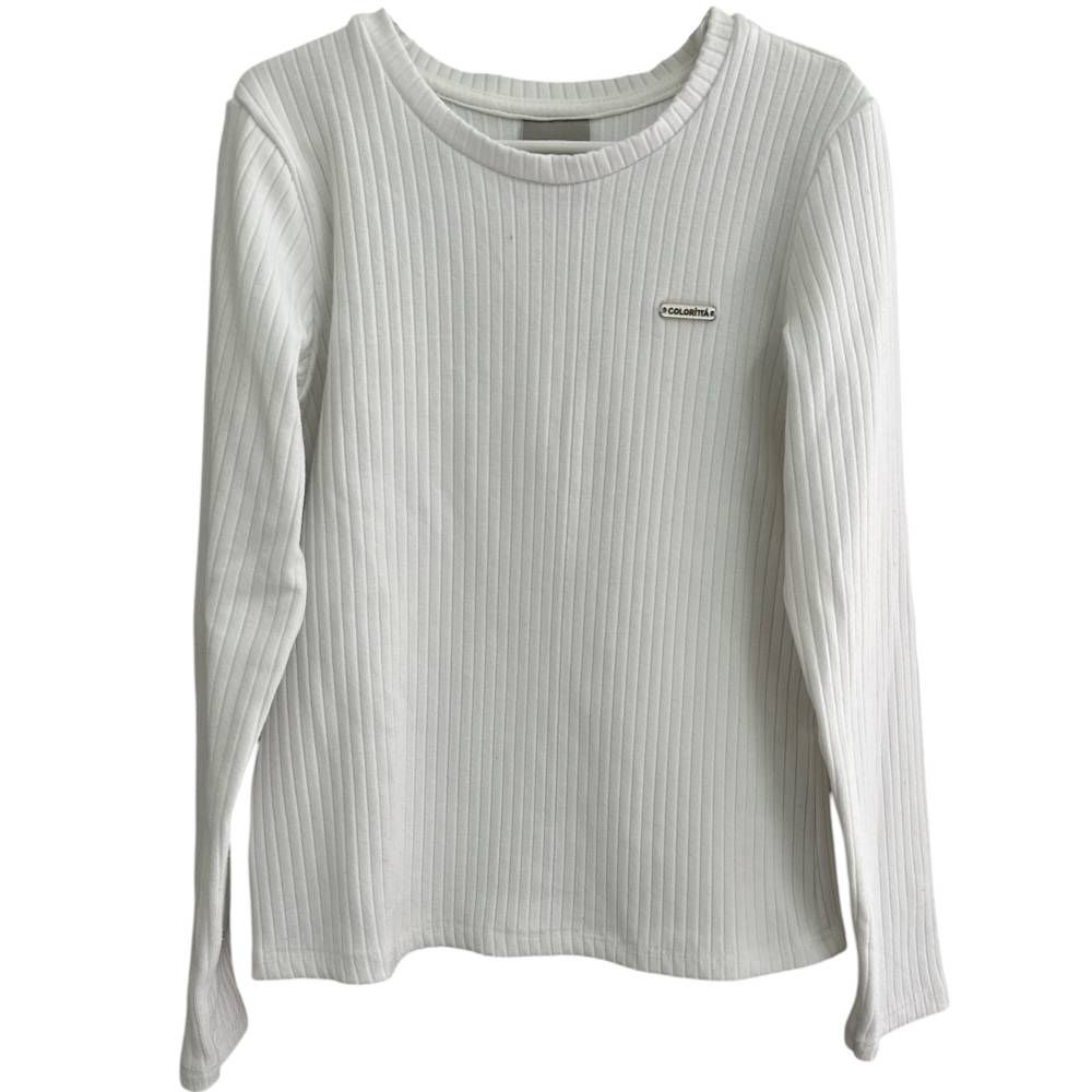 Blusa Manga Longa de Algodão Branca da Colorittá - Tam 10