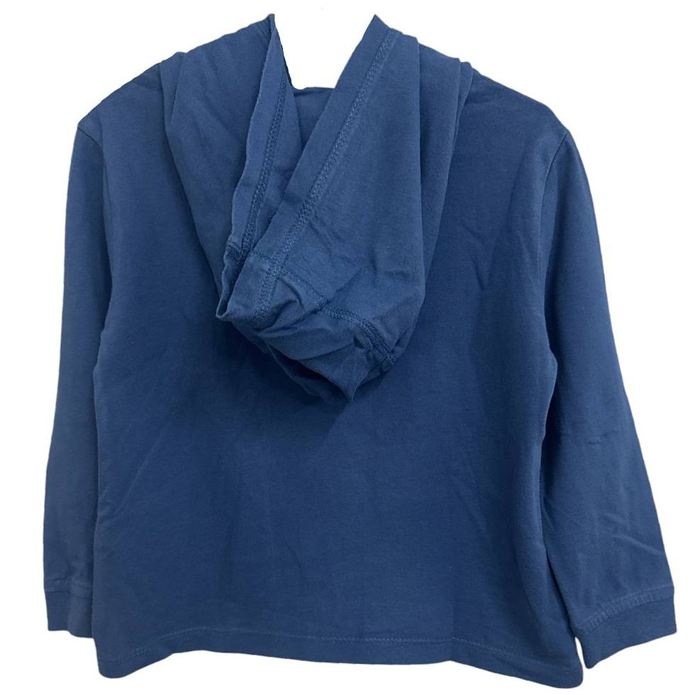 Miniatura: Camiseta Manga Longa com Capuz Azul da Tommy Hilfiger - Tam 2 - 3