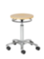 Drehhocker mit Holzsitz
