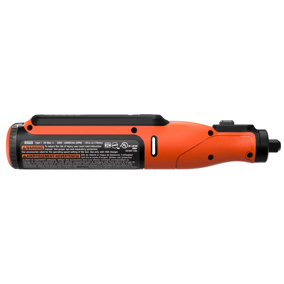 תמונה ממוזערת: משחזת ציר נטענת + 48 אביזרים Black+Decker BCRT8IK-XJ
