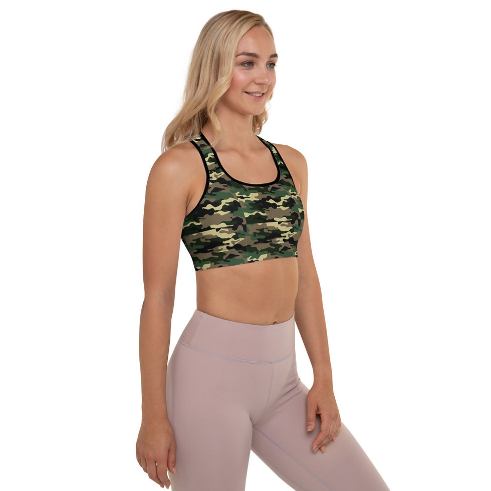 Thumbnail: AOD Camo padded Sports Bra