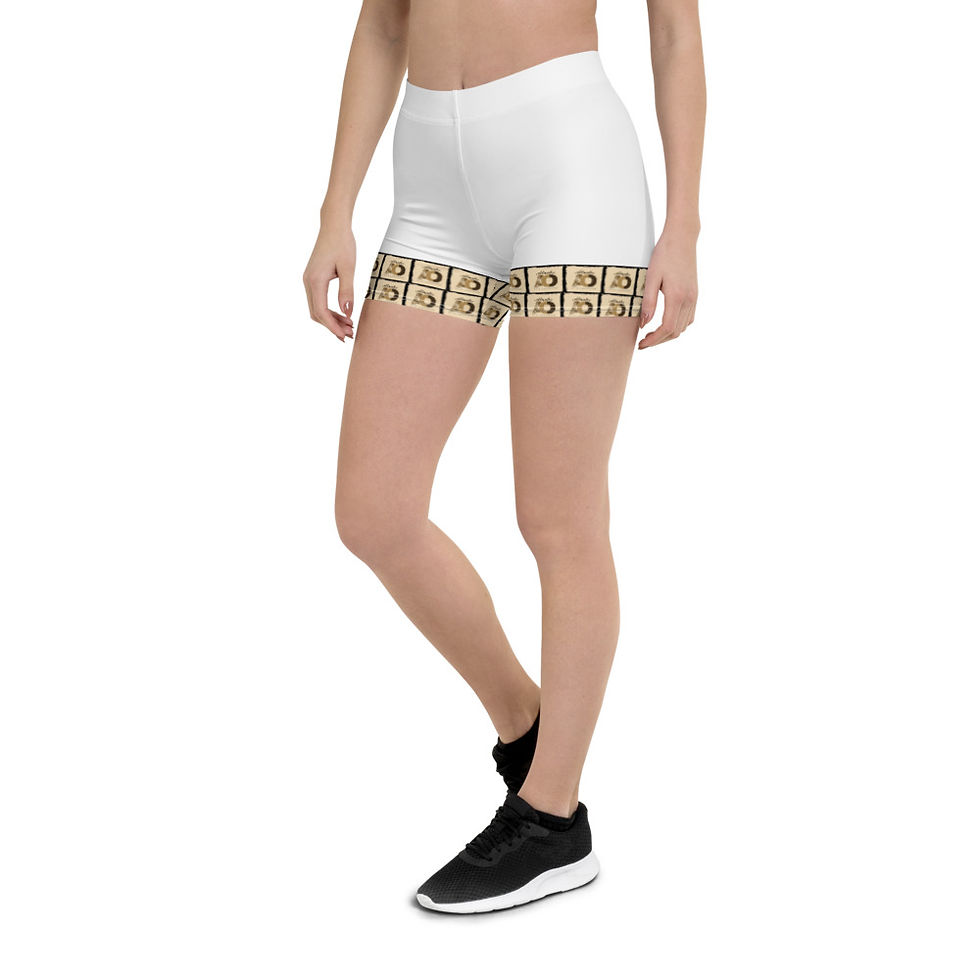 Thumbnail: AOD small brown stamp biker Shorts
