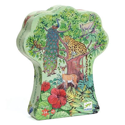 Puzzle silhouette / Jungle indienne - 54 pcs