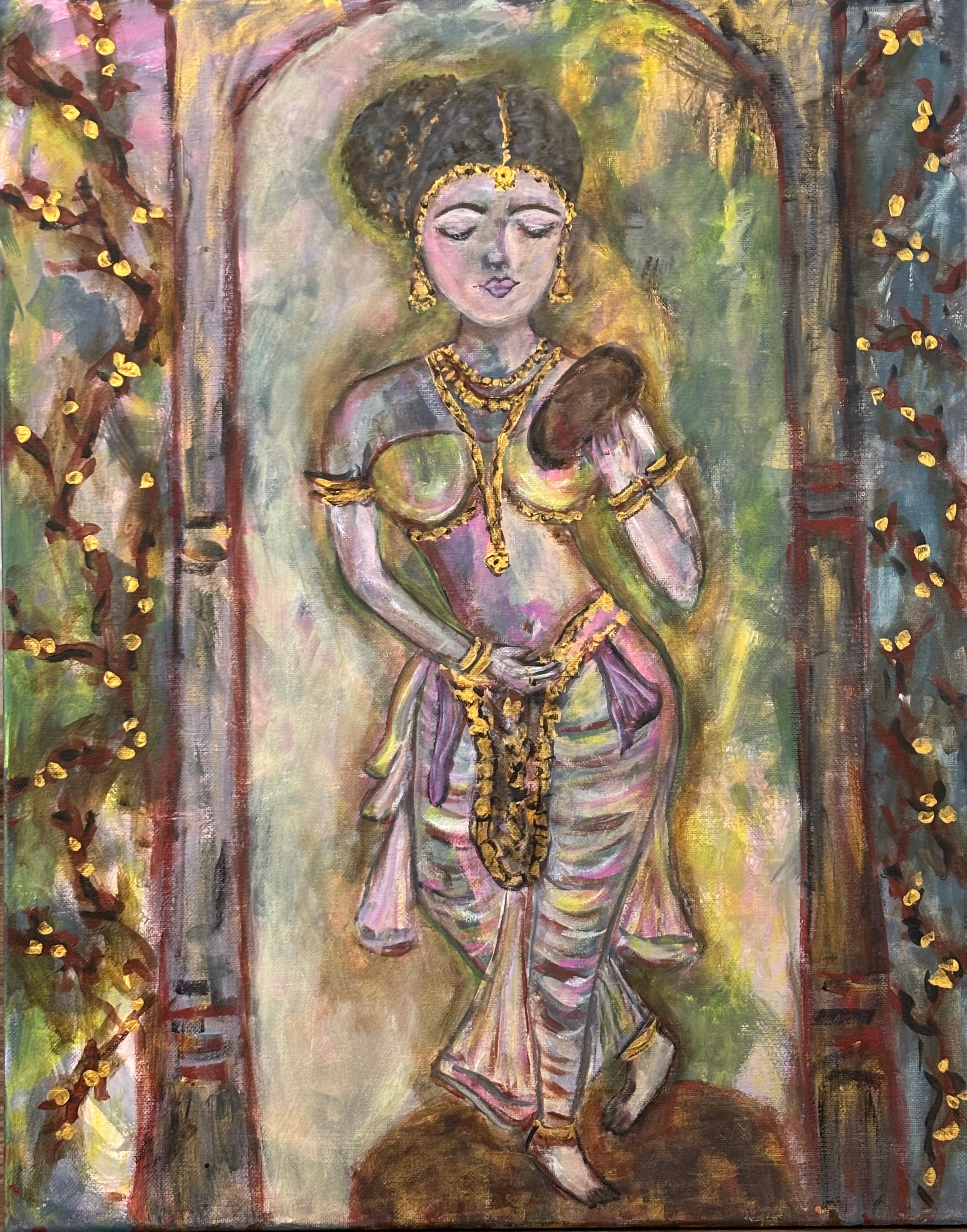 Apsara In A Temple : Radiating divine beauty