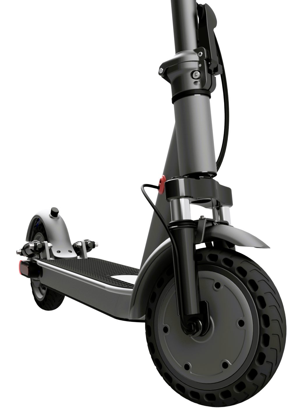 Front fork and hub motor.