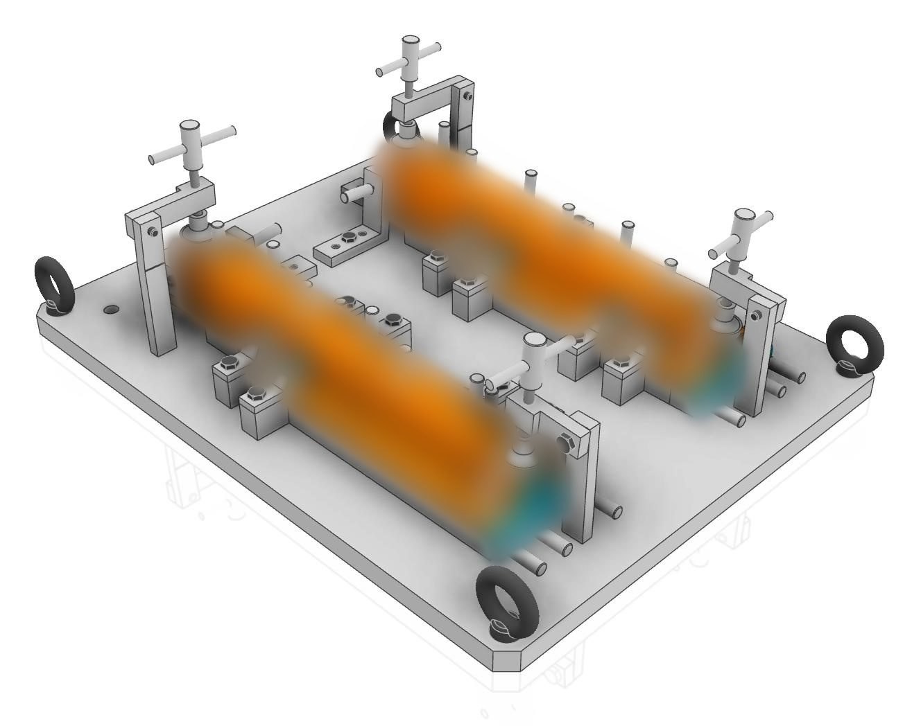 Twin-station welding fixture.