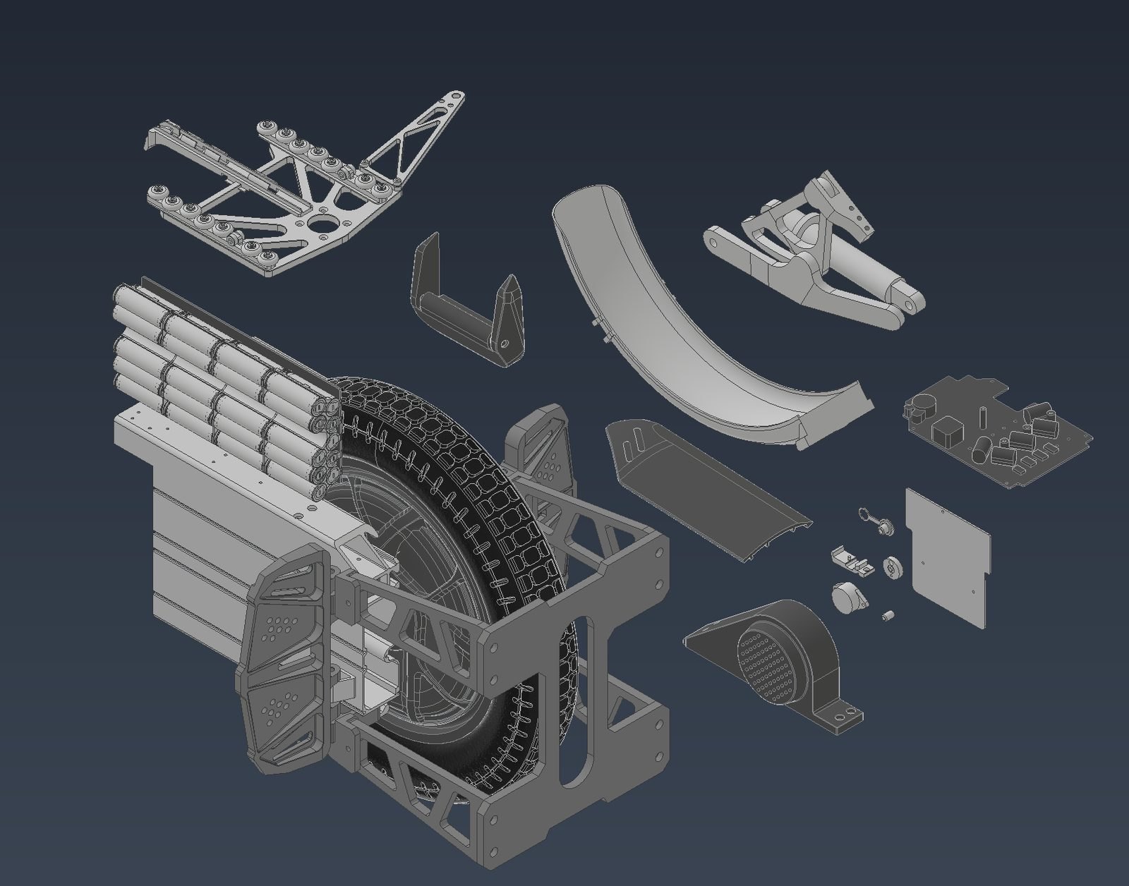 The vehicle, rebuilt from its scan.