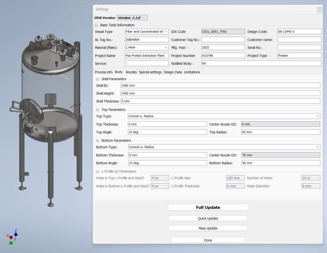 Vessel configurator.