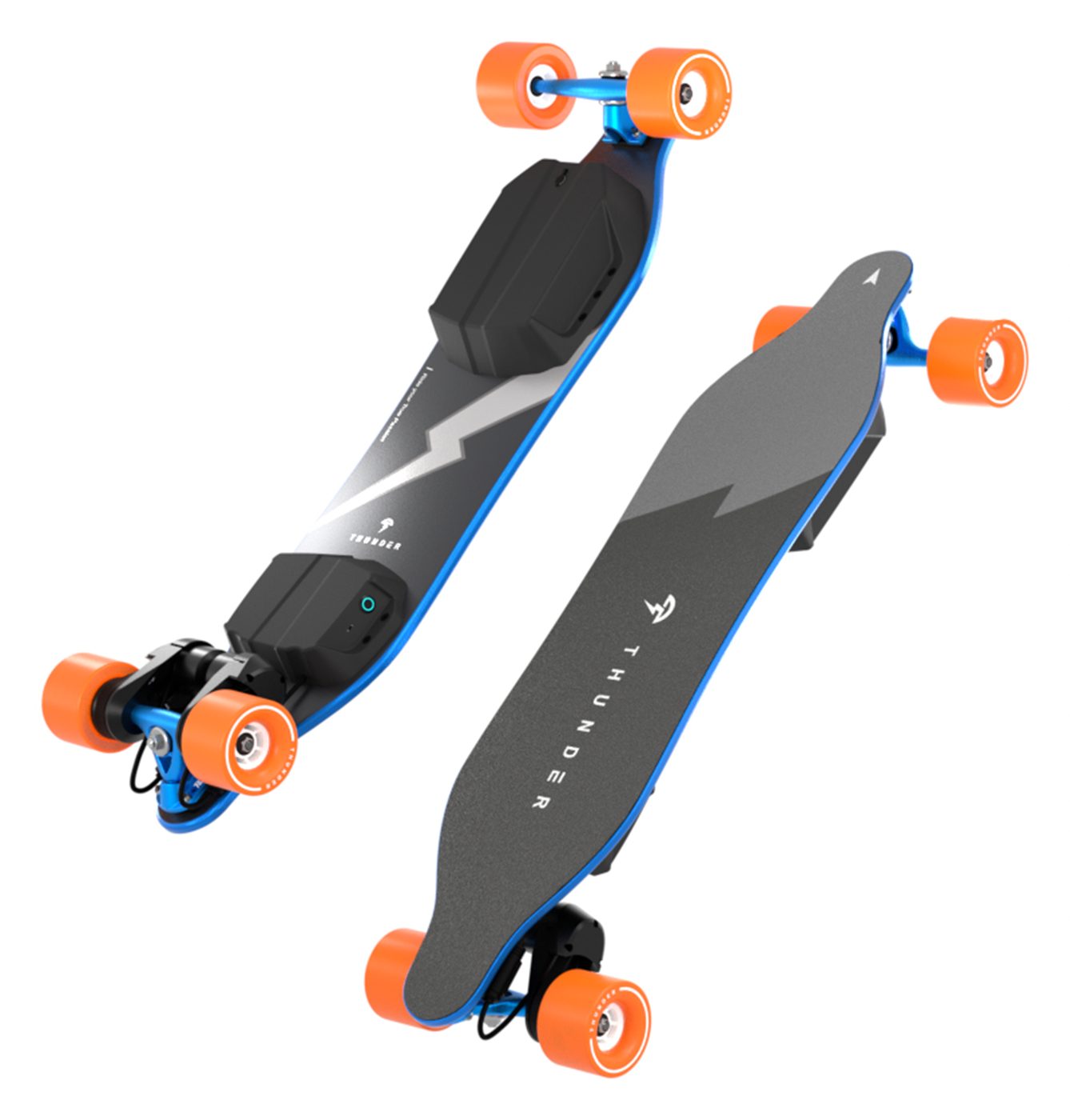 The board, deck side and underside.