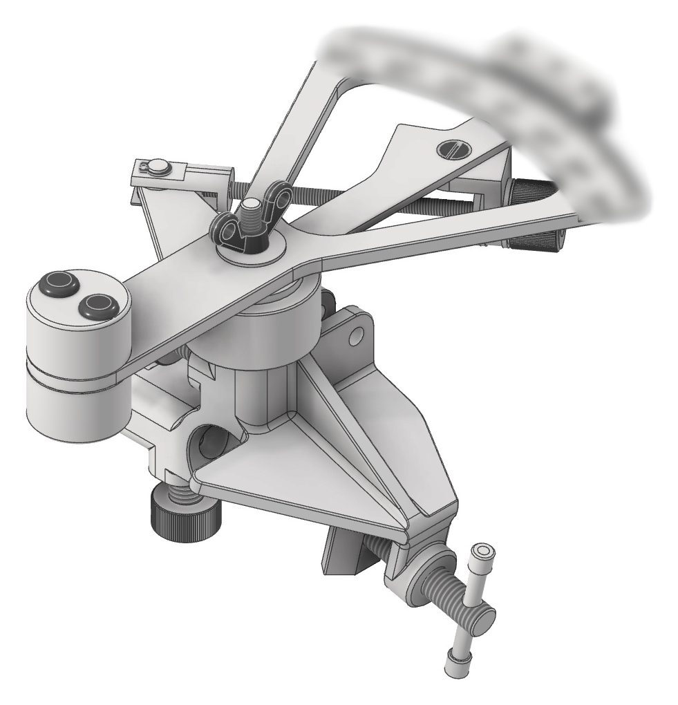 Control stick protractor.
