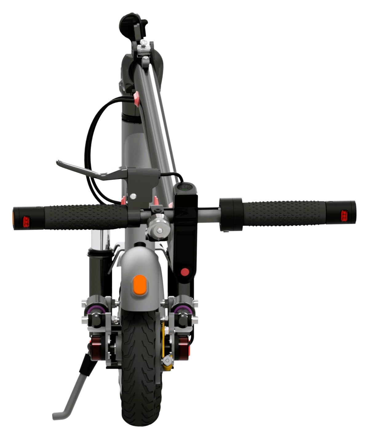 The rebuilt scooter, folded