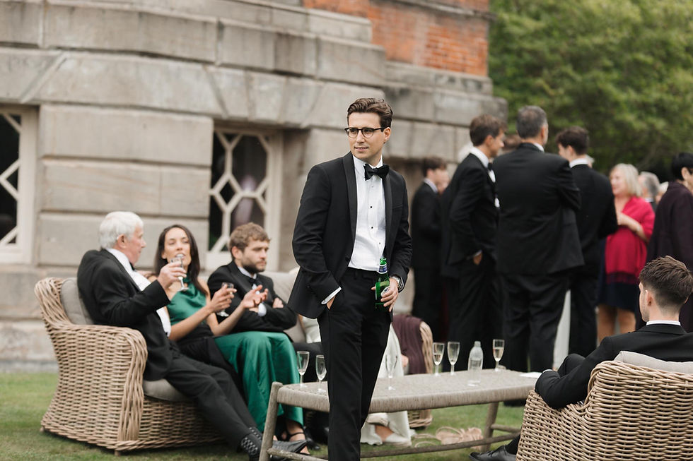 drinks reception at Barlaston Hall Estate Staffordshire