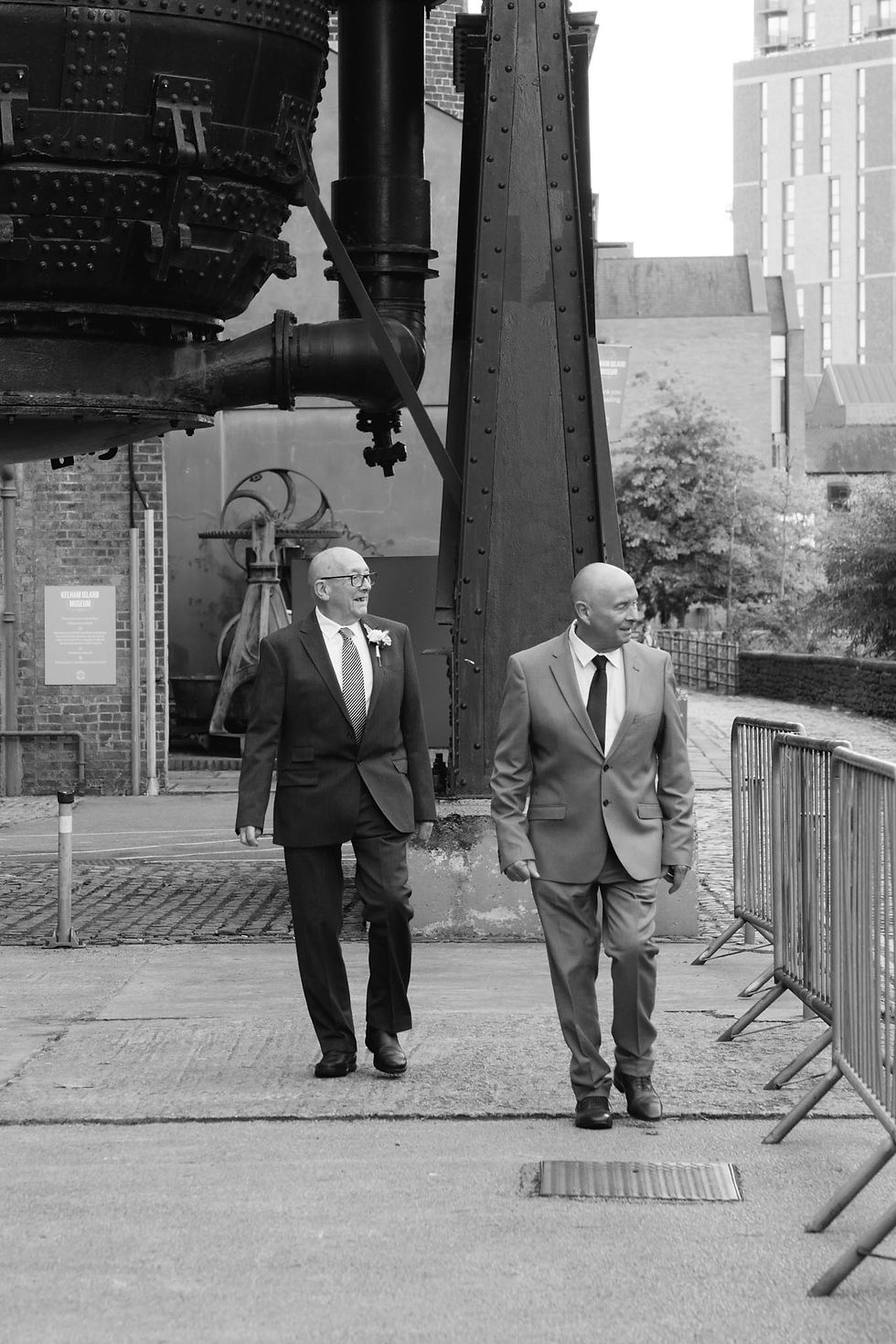 happy wedding guests sheffield kelham island museum