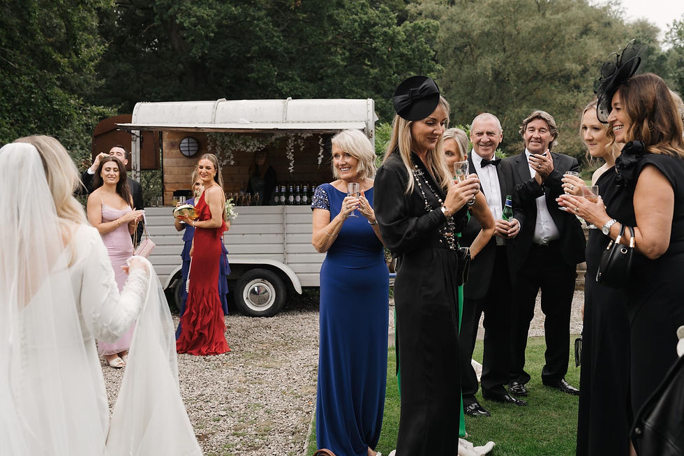 drinks reception at Barlaston Hall Estate Staffordshire