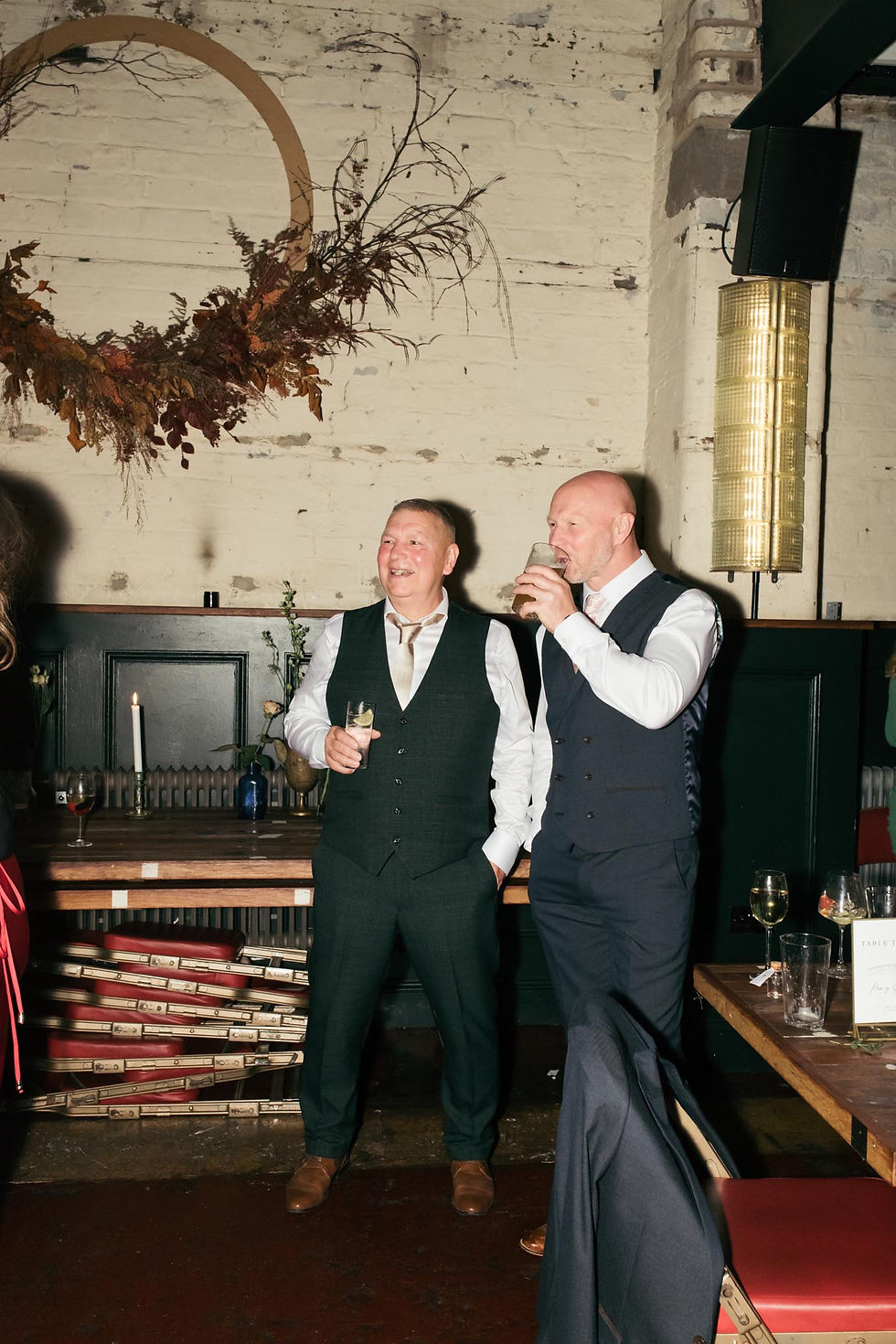 happy wedding guests sheffield the mowbray