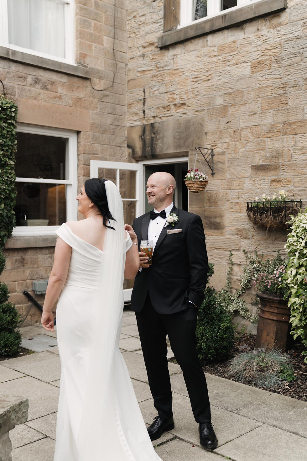 happy wedding couple sheffield dunston hall