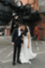 Wedding couple Kelham Island Museum elegant stylish classic