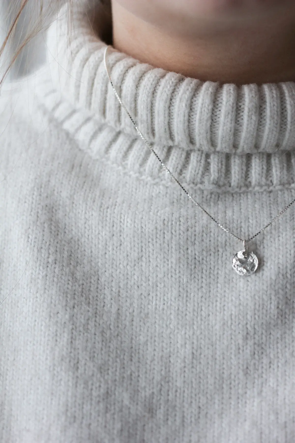 Bølge halssmykke - sølv