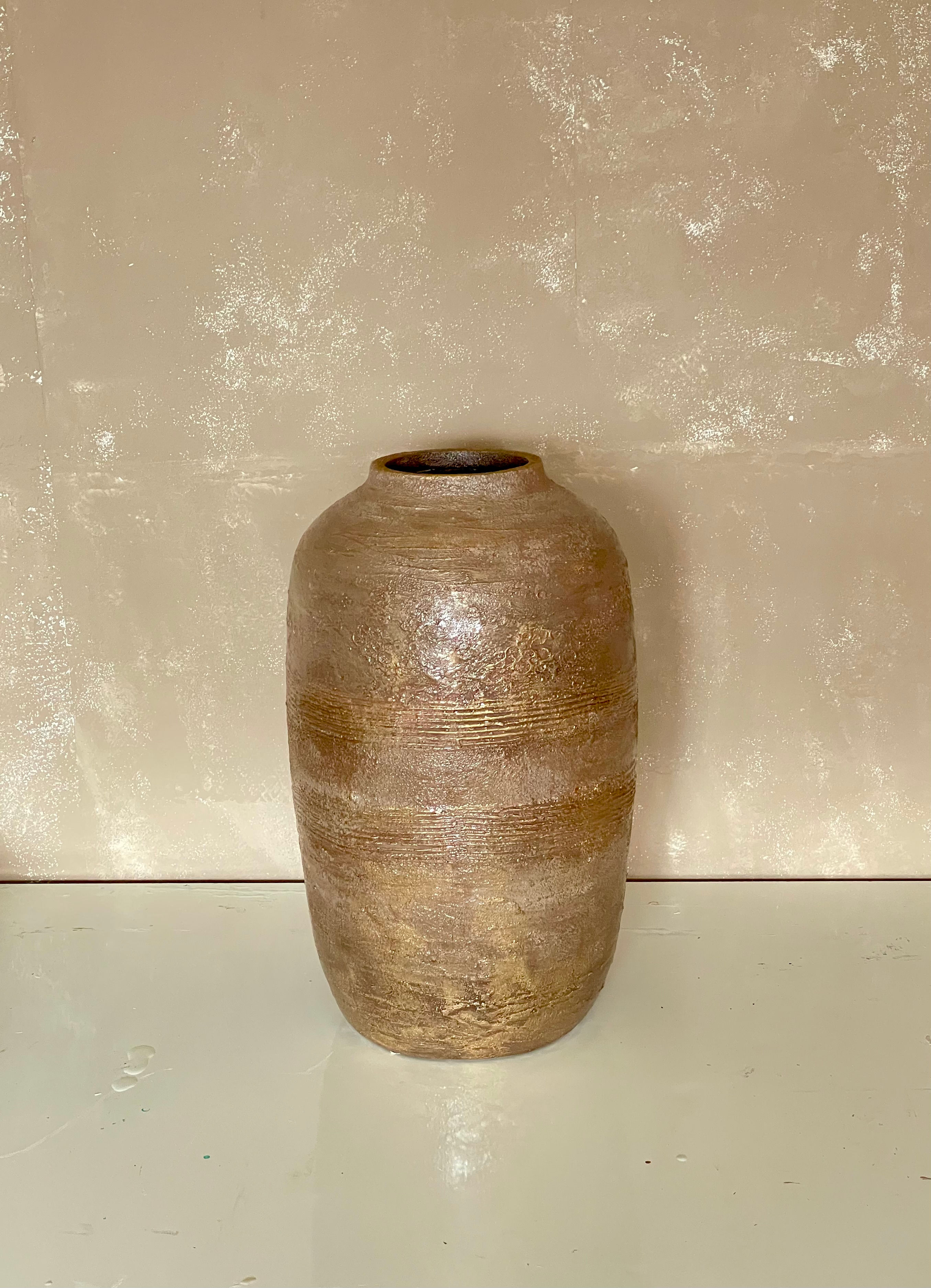 FLOR VASE  "BROWN SAND"  gold brown  55 cm