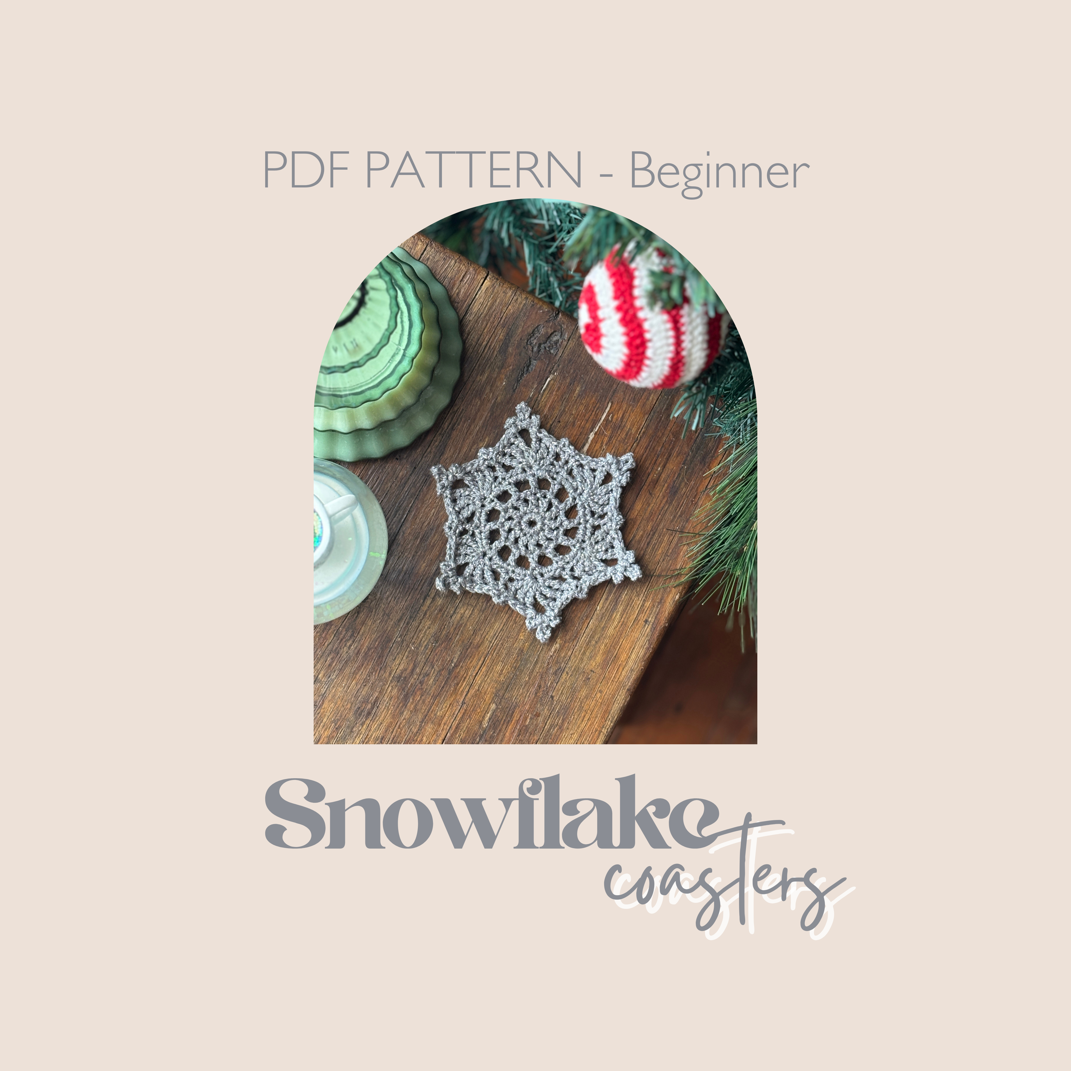 Snowflake Coasters - PDF crochet pattern