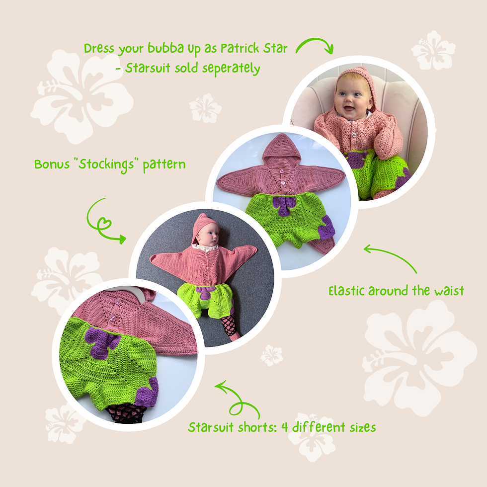 Thumbnail: Starsuit Shorts for Babies/Toddlers - PDF crochet pattern